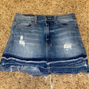 Jean mini skirt